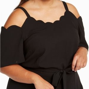 Elegant Scalloped Jumpsuit-plus size